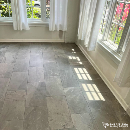 Tile floors in a NJ home by Philadelphia Flooring Solutions