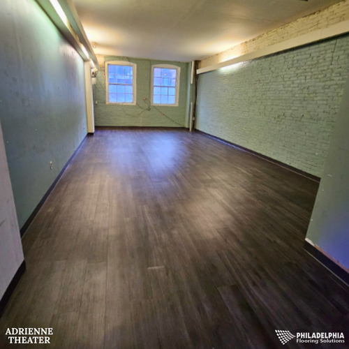 Philadelphia Flooring Solutions's commercial flooring work for The Adrienne Theater in Philadelphia, PA