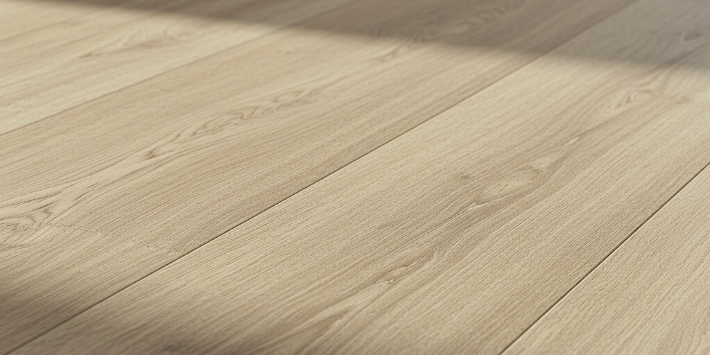Closeup of light hardwood floor grain