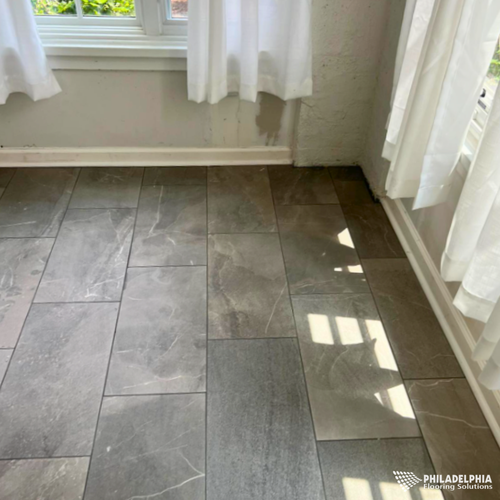 Tile floors in a NJ home by Philadelphia Flooring Solutions