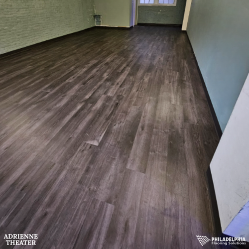 Philadelphia Flooring Solutions's commercial flooring work for The Adrienne Theater in Philadelphia, PA