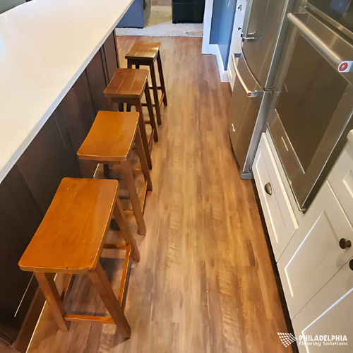 Luxury Vinyl LVP floors in a NJ home by Philadelphia Flooring Solutions