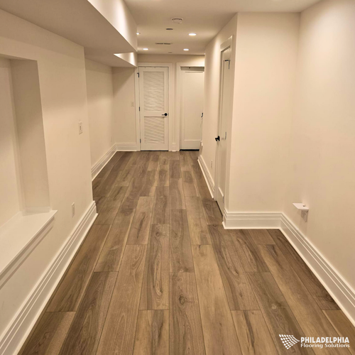 Luxury Vinyl LVP floors in a NJ home by Philadelphia Flooring Solutions