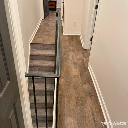 Luxury Vinyl LVP floors in a NJ home by Philadelphia Flooring Solutions